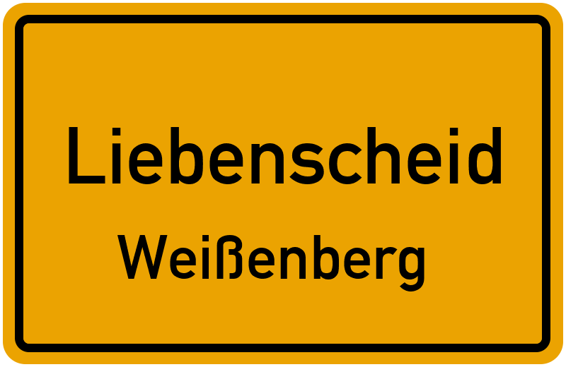 Ortsschild Liebenscheid