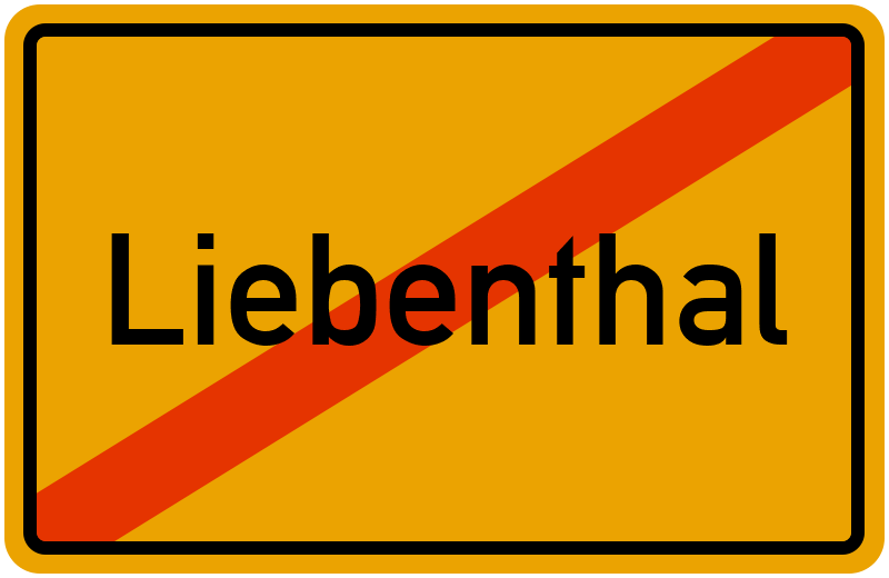 Ortsschild Liebenthal