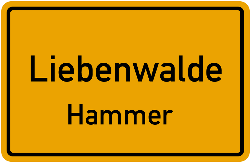 Liebenwalde Hammer Straßenverzeichnis: Straßen in Hammer