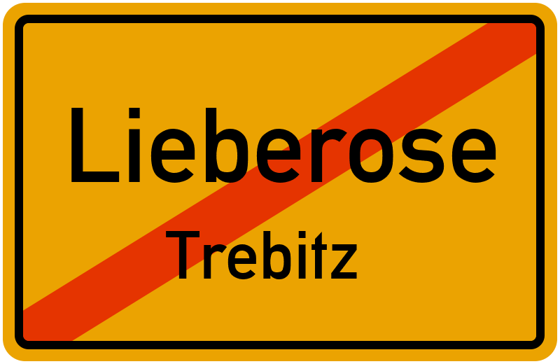 Ortsschild Lieberose