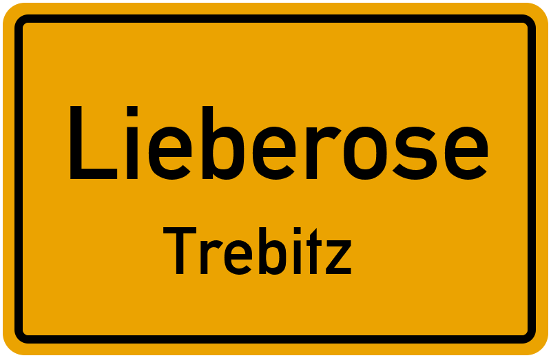 Ortsschild Lieberose