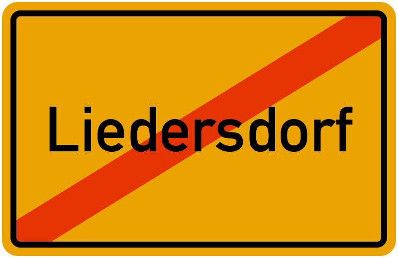 Ortsschild Liedersdorf