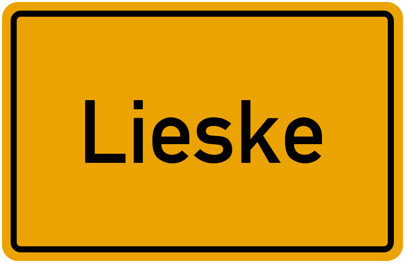 Ortsschild Lieske