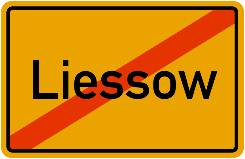 Ortsschild Liessow