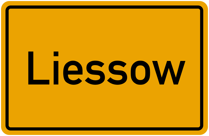 Ortsschild Liessow