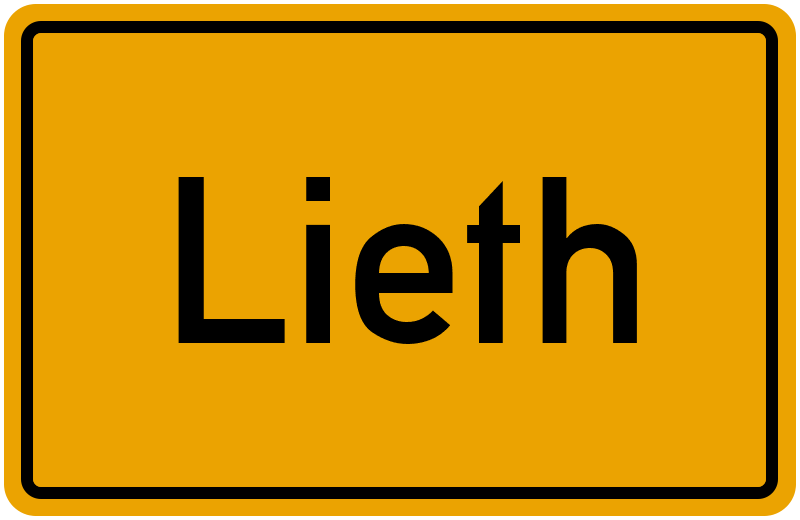 Ortsschild Lieth