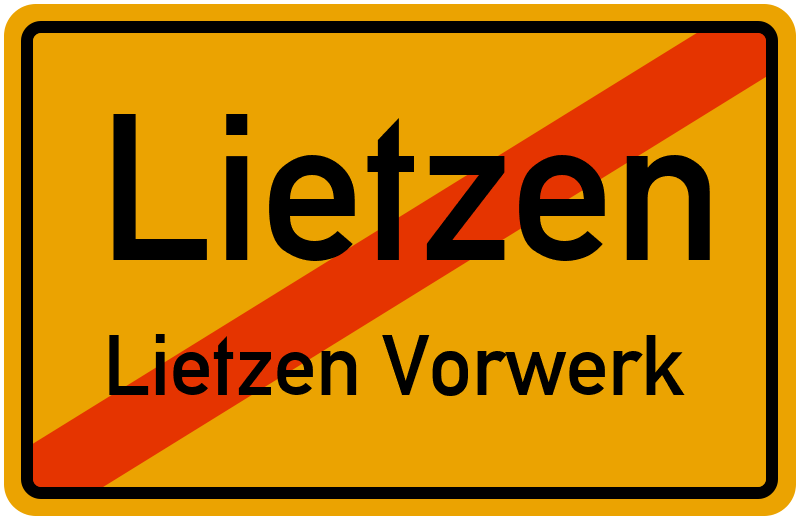 Ortsschild Lietzen