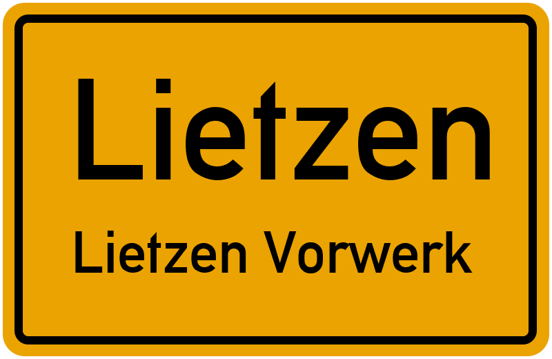 Ortsschild Lietzen
