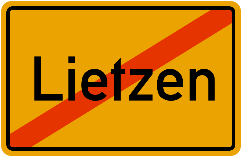 Ortsschild Lietzen