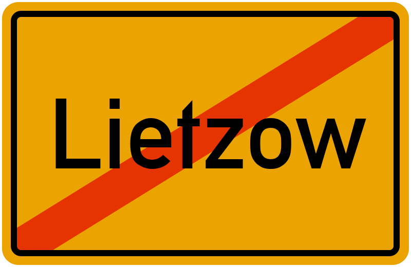 Ortsschild Lietzow