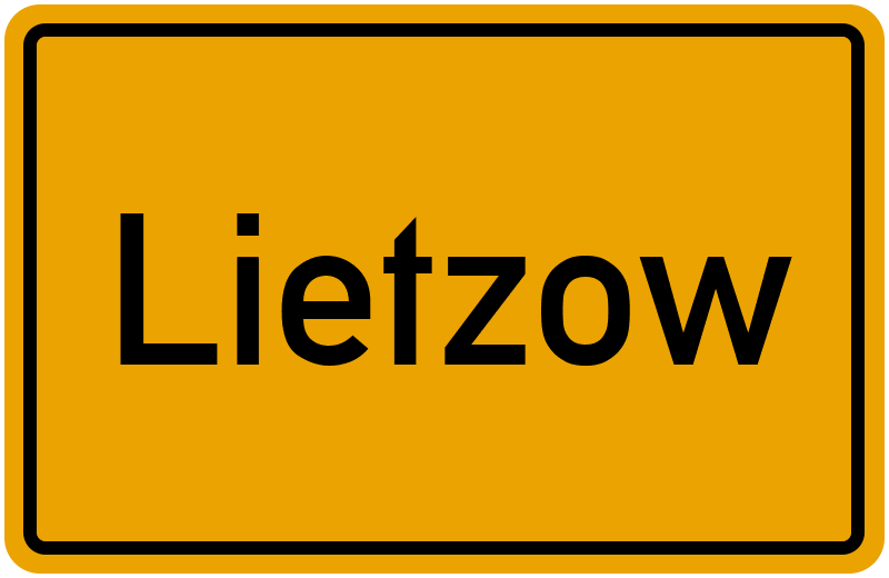 Ortsschild Lietzow