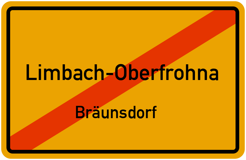 Ortsschild Limbach-Oberfrohna