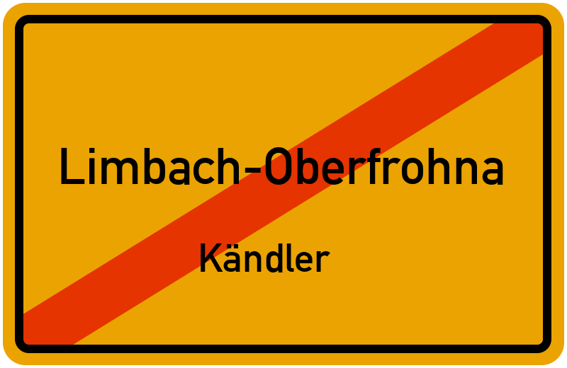 Ortsschild Limbach-Oberfrohna