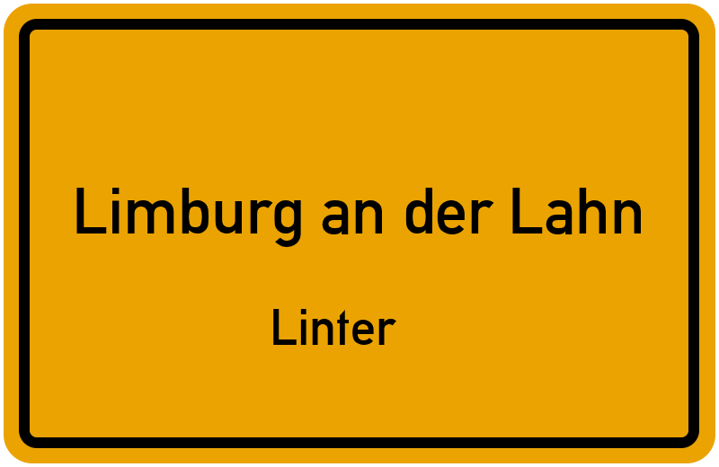 Ortsschild Limburg an der Lahn