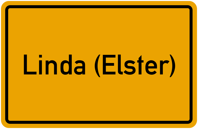 Ortsschild Linda (Elster)