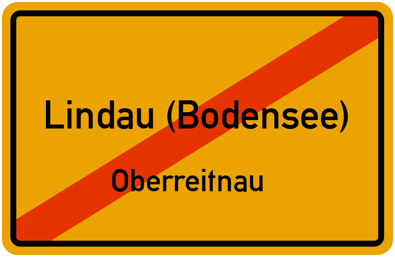Ortsschild Lindau (Bodensee)