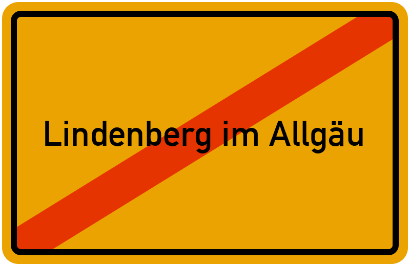 Ortsschild Lindenberg im Allgäu