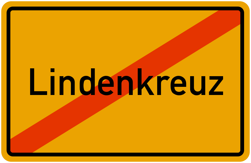 Ortsschild Lindenkreuz