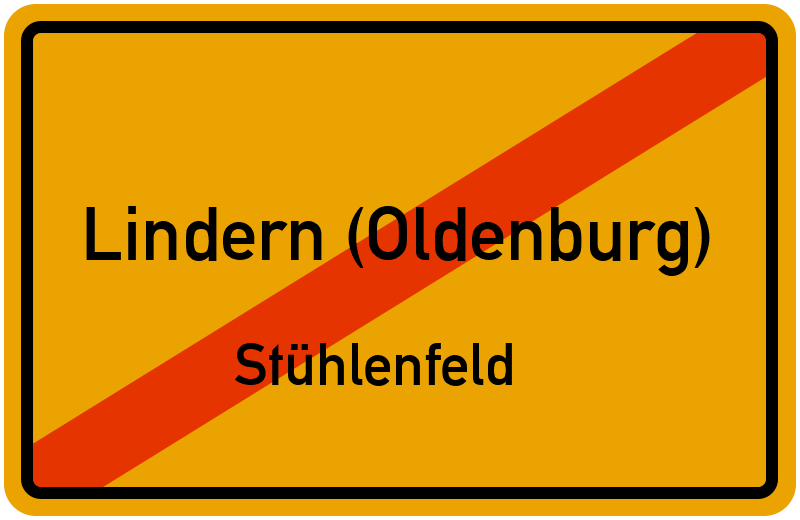Ortsschild Lindern (Oldenburg)