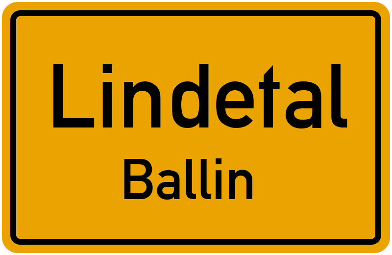 Ortsschild Lindetal