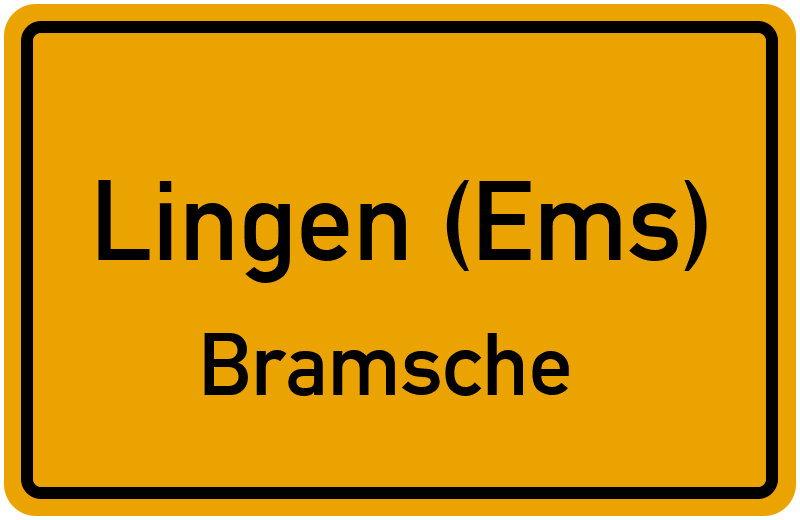 Ortsschild Lingen (Ems)
