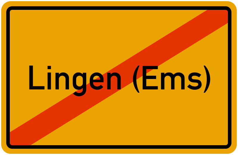 Ortsschild Lingen (Ems)