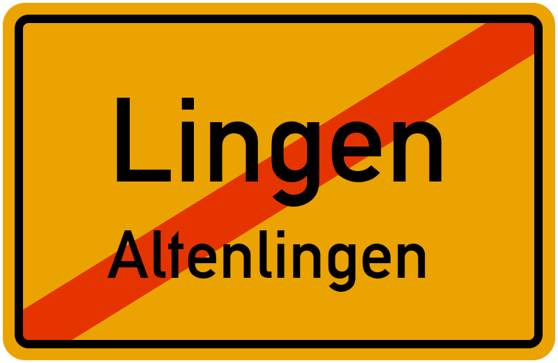 Ortsschild Lingen
