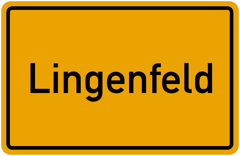 Ortsschild Lingenfeld