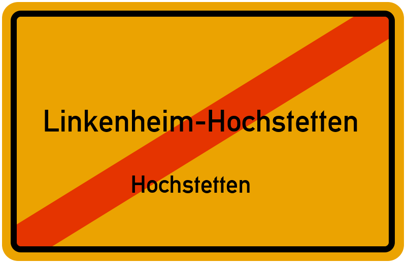 Ortsschild Linkenheim-Hochstetten