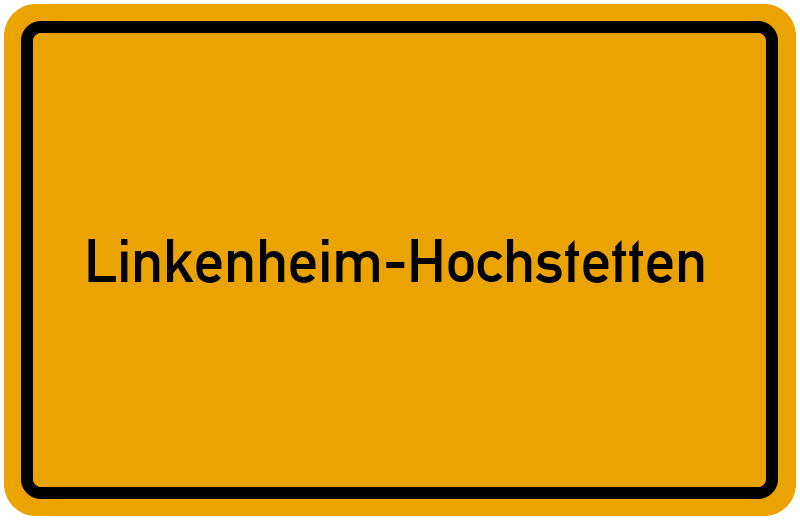 Ortsschild Linkenheim-Hochstetten