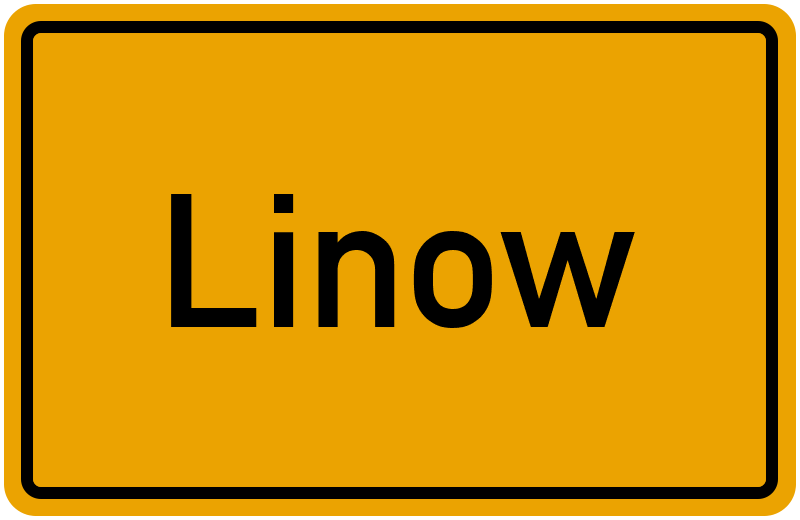 Ortsschild Linow