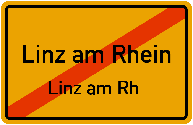 Ortsschild Linz am Rhein