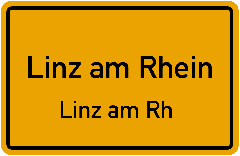 Ortsschild Linz am Rhein