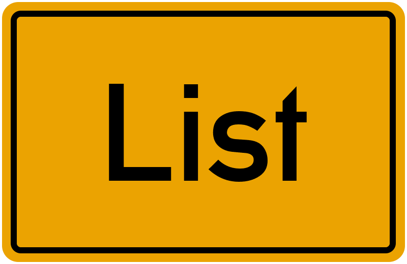 Ortsschild List