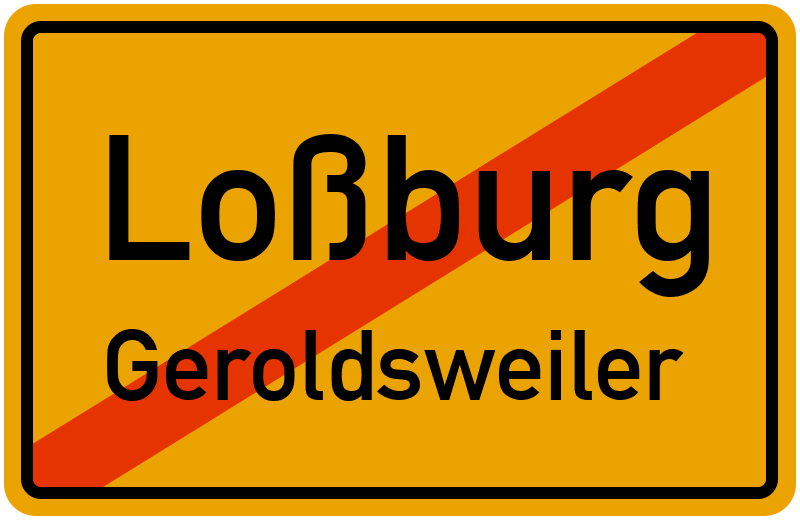 Ortsschild Loßburg