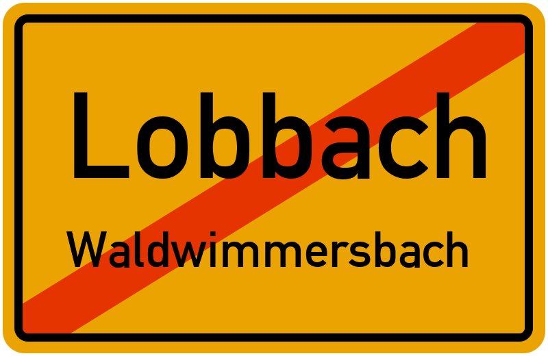 Ortsschild Lobbach