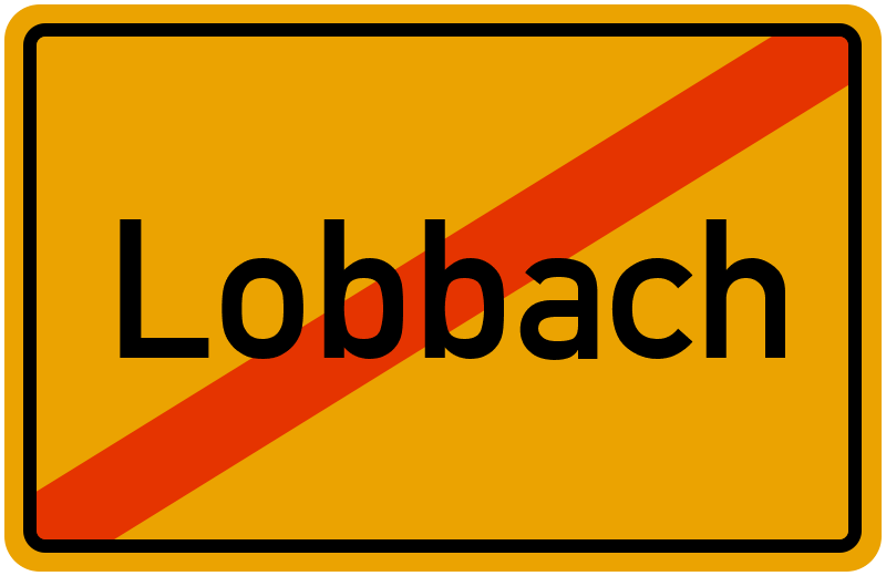 Ortsschild Lobbach