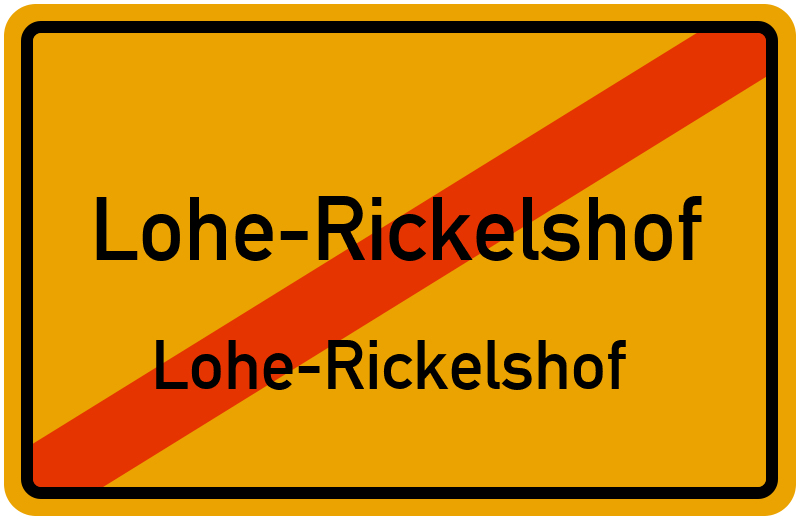 Ortsschild Lohe-Rickelshof