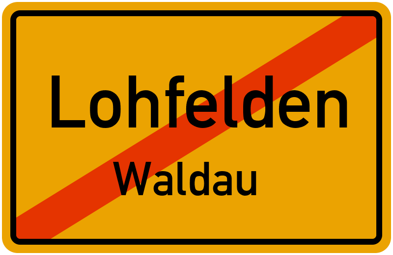 Ortsschild Lohfelden