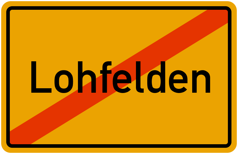 Ortsschild Lohfelden