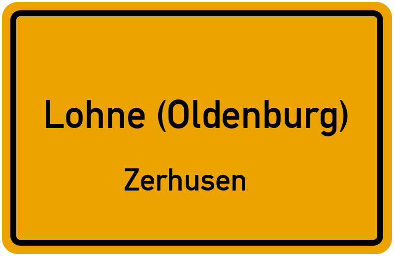 Ortsschild Lohne (Oldenburg)