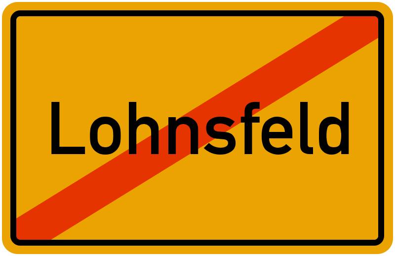 Ortsschild Lohnsfeld