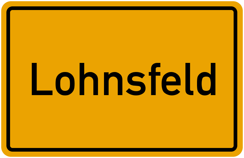Ortsschild Lohnsfeld
