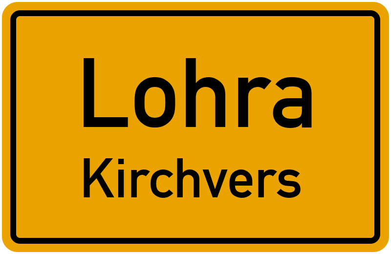 Ortsschild Lohra