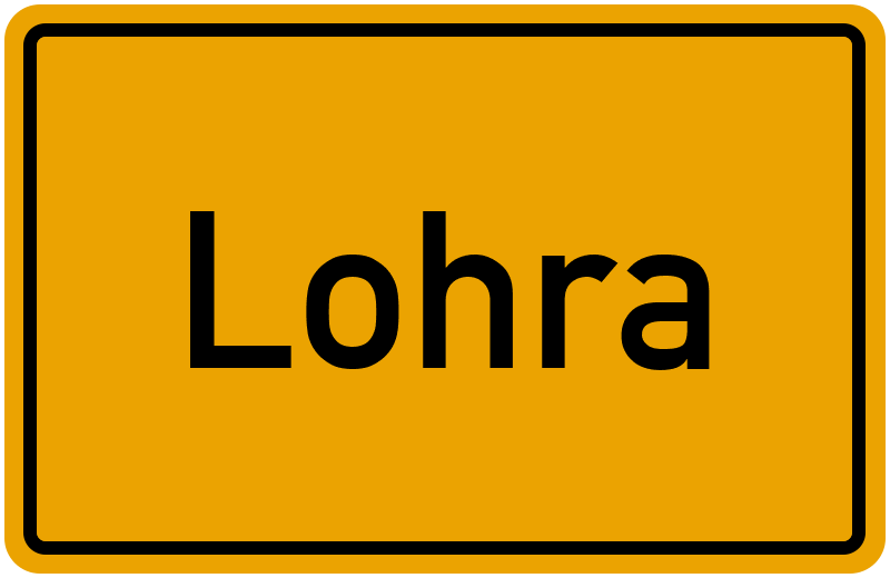 Ortsschild Lohra