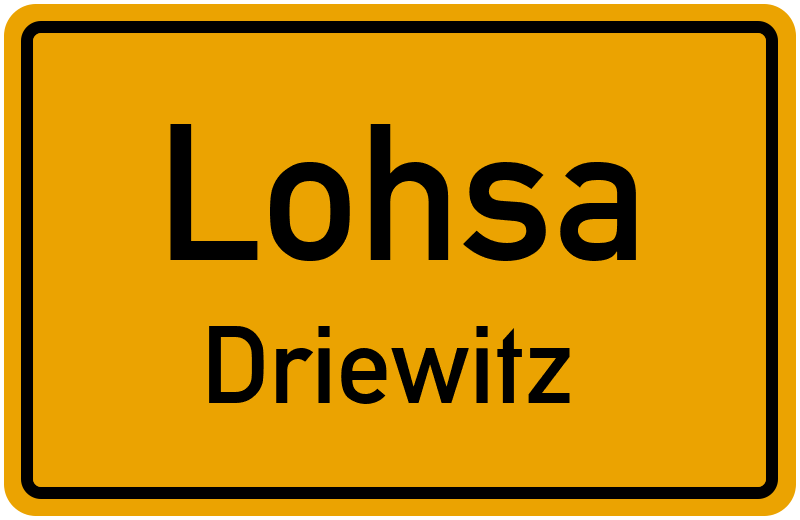 Ortsschild Lohsa