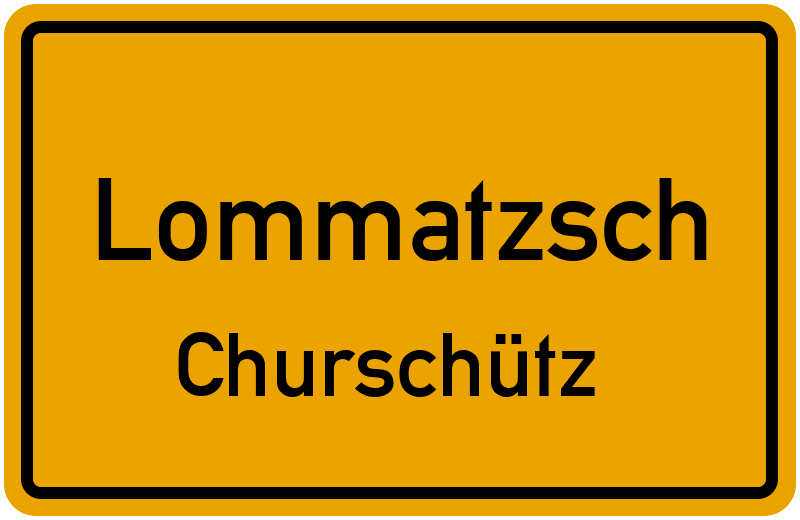 Ortsschild Lommatzsch