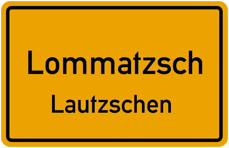 Ortsschild Lommatzsch