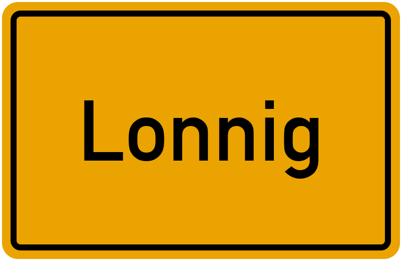 Ortsschild Lonnig