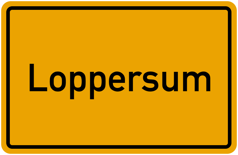 Ortsschild Loppersum